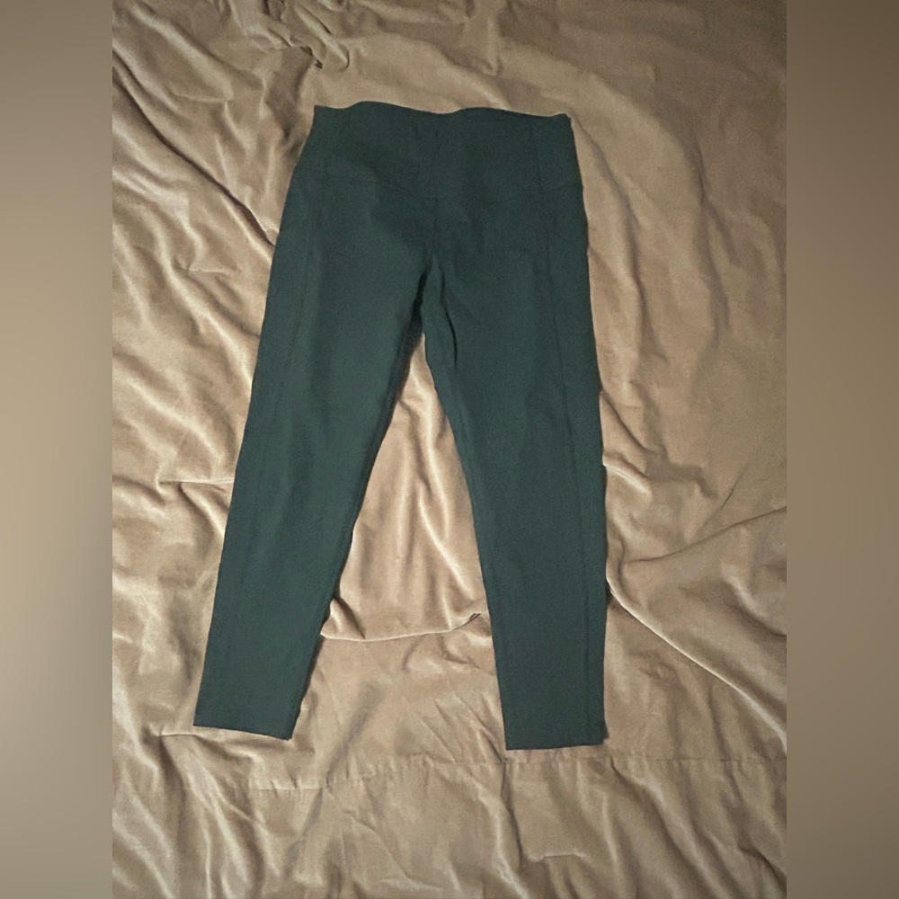 Zella Dark Green High-Waisted 7/8 Leggings